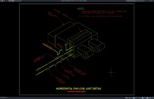Download Gambar Detail Fan Coil Unit Horizontal DWG AutoCAD detail fan coil unit horizontal