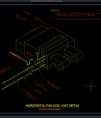 detail fan coil unit horizontal