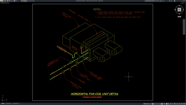 detail fan coil unit horizontal