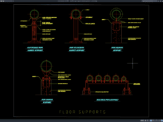 detail floor pipe support (dudukan pipa lantai)