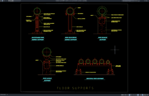 detail floor pipe support (dudukan pipa lantai)