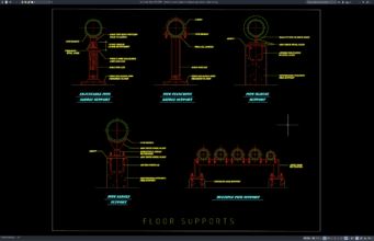 detail floor pipe support (dudukan pipa lantai)