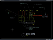 detail jalan akses dan saluran drainase