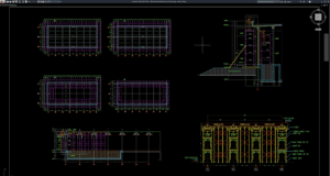 detail perancah eksternal (scaffolding)
