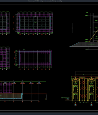 detail perancah eksternal (scaffolding)