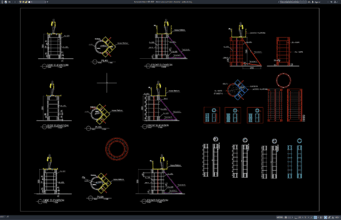 detail perancah kolom bundar