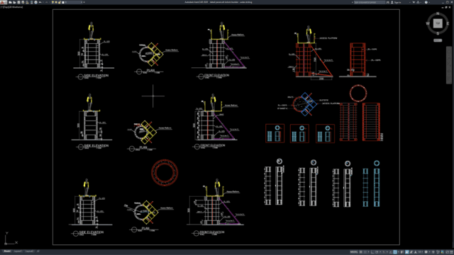 detail perancah kolom bundar