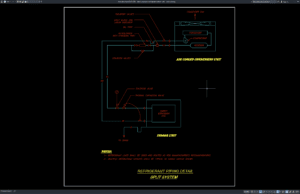 detail perpipaan refrigerant sistem split