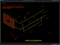 detail perpipaan reheat coil
