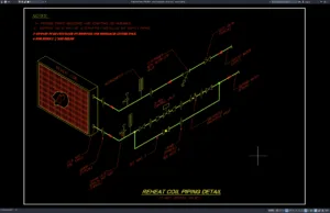 Download Gambar Detail Perpipaan Reheat Coil DWG AutoCAD detail perpipaan reheat coil