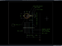 detail potongan downspout (pipa air hujan)