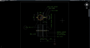 detail potongan downspout (pipa air hujan)