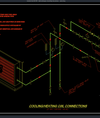 detail sambungan coil pendingin dan pemanas