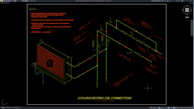 detail sambungan coil pendingin dan pemanas