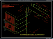 detail sambungan coil pendingin dan pemanas bertumpuk