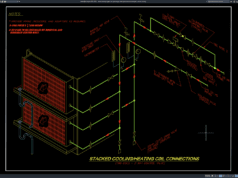 detail sambungan coil pendingin dan pemanas bertumpuk