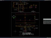 Download Gambar Detail Struktur Kanopi Parkir Baja DWG AutoCAD detail struktur kanopi parkir baja