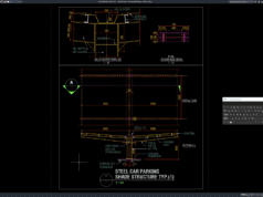detail struktur kanopi parkir baja