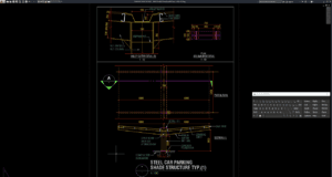 detail struktur kanopi parkir baja