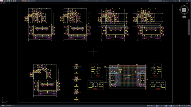 detail tulangan dinding beton