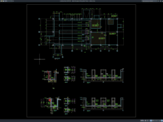 Download Gambar Detail Tulangan Dinding Trench Beton DWG AutoCAD detail tulangan dinding trench beton