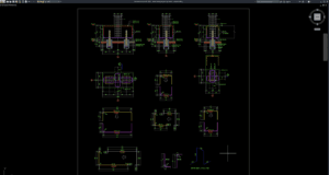 detail tulangan pile cap beton