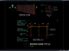Download Gambar Detail Kanopi Kayu Standar DWG AutoCAD detail kanopi kayu standar
