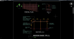 detail kanopi kayu standar