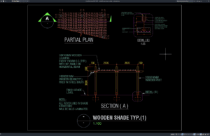 detail kanopi kayu standar