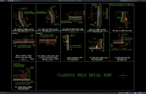 Download Gambar Detail Las Cladding (HMW) DWG AutoCAD detail las cladding (hmw)