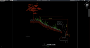 detail penanaman pada lereng