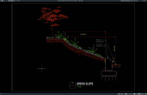 detail penanaman pada lereng