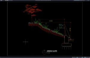 Download Gambar Detail Penanaman pada Lereng DWG AutoCAD detail penanaman pada lereng