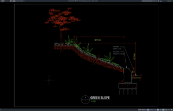 detail penanaman pada lereng