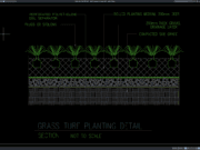 Download Gambar Detail Penanaman Rumput Turf DWG AutoCAD detail penanaman rumput turf