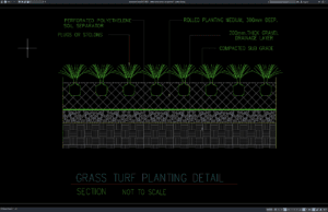 Download Gambar Detail Penanaman Rumput Turf DWG AutoCAD detail penanaman rumput turf