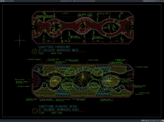 detail penanaman taman courtyard