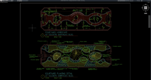 detail penanaman taman courtyard