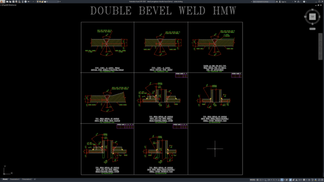 detail pengelasan double bevel (hmw)