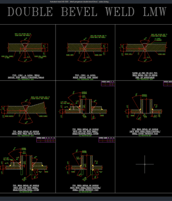 detail pengelasan double bevel (lmw)