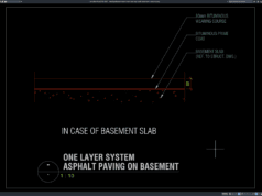 detail perkerasan aspal sistem satu lapis pada basement