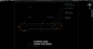 detail perkerasan beton stamped untuk jalan