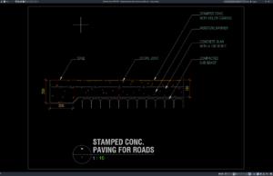 detail perkerasan beton stamped untuk jalan