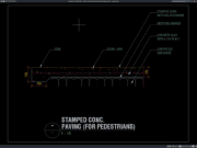 detail perkerasan beton stamped untuk pejalan kaki