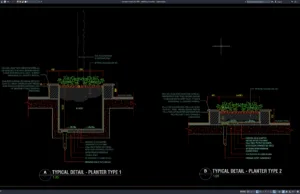 Download Gambar Detail Tipikal Planter DWG AutoCAD detail tipikal planter