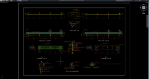 detail elevasi dan penampang guardrail