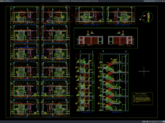 detail elevasi dan penampang tangga darurat