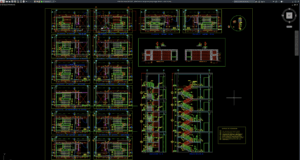detail elevasi dan penampang tangga darurat