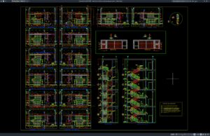 detail elevasi dan penampang tangga darurat