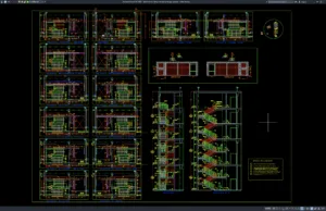 Download Gambar Detail Elevasi dan Penampang Tangga Darurat DWG AutoCAD detail elevasi dan penampang tangga darurat